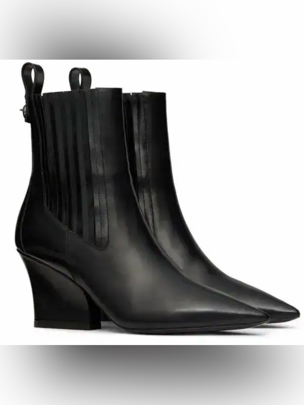 NIB Valentino Garavani Black VLogo Lockette Beatle Boots - Size 41 or US 11
